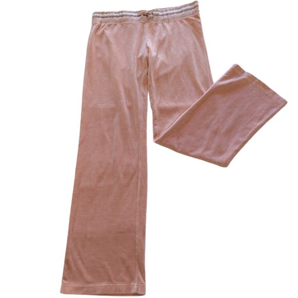 BCBGMaxAzria Pants - Y2K Blush Pink Women's Velour BCBG Max Azria Lounge Pants Size L